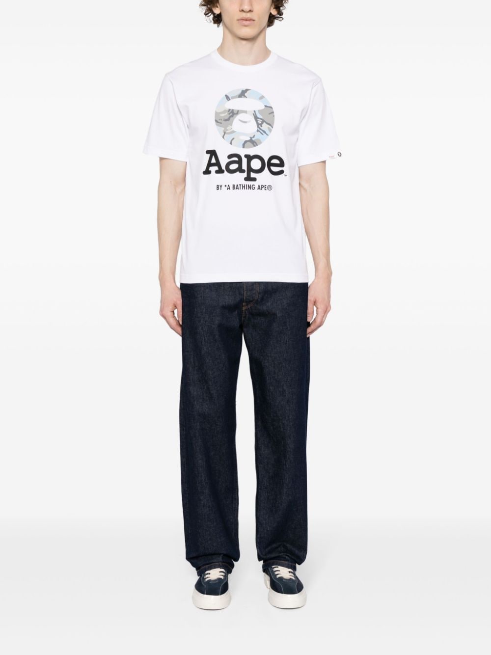 AAPE BY *A BATHING APE Katoenen T-shirt met grafische print - Wit