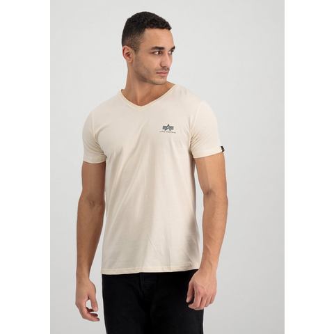Alpha Industries T-shirt  Men - T-Shirts Basic V-Neck T Small Logo