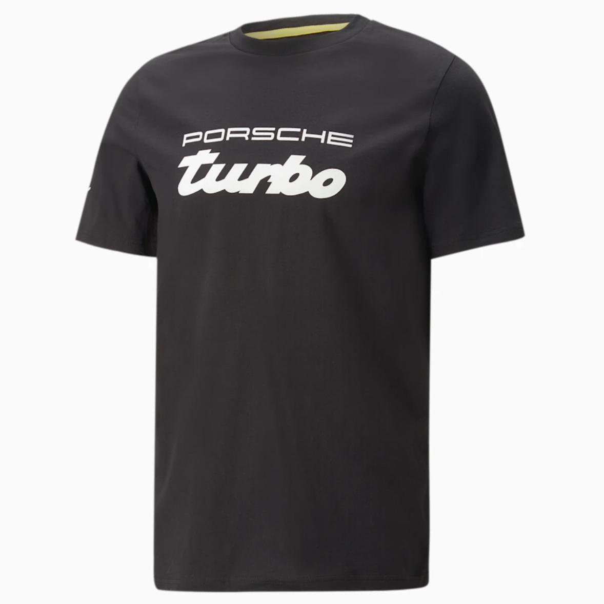 Puma PORSCHE TURBO Legacy Logo Tee - Herren T-Shirt Baumwolle Schwarz 538236-01 ORIGINAL