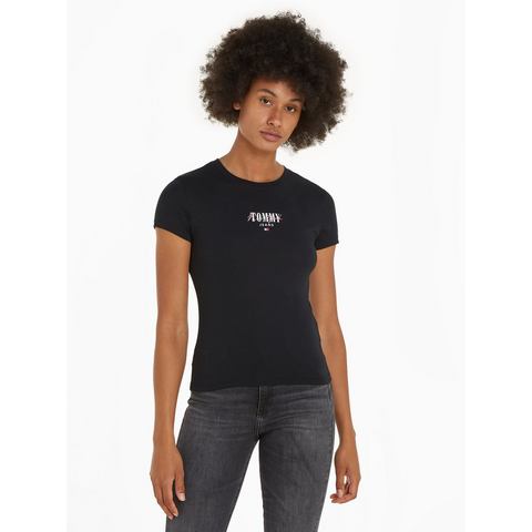 Tommy Jeans Curve T-Shirt "TJW SLIM ESSNTL LOGO 1 TEE EXT", Große Größen
