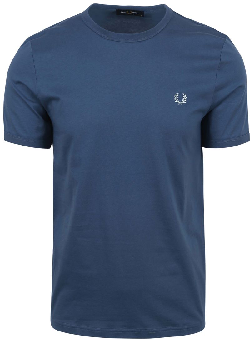Fred Perry T-Shirt Ringer M3519 Blauw V06
