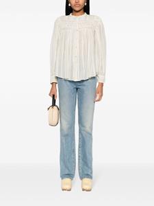 MARANT ÉTOILE Plalia striped voile blouse - Beige