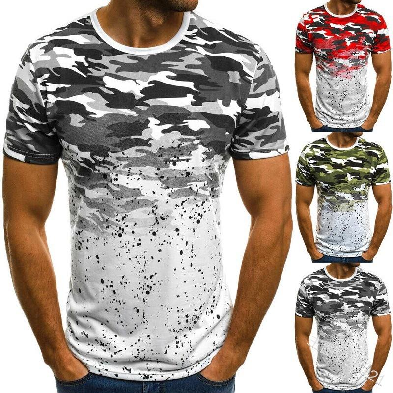 Kyts Heren Dames Cool 3D-geprint camouflage-T-shirt met korte mouwen en grote maten
