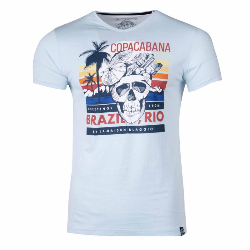 BLAGGIO Tee shirt manches courtes imprime coton doux Copacabana mercia assor 24 Homme 