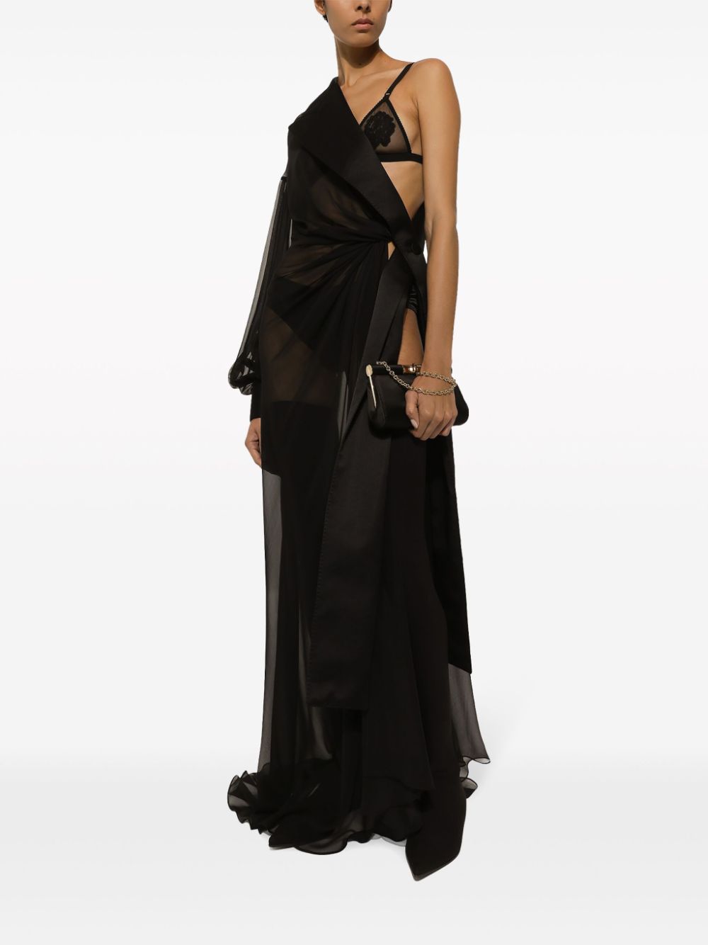 Dolce & Gabbana Asymmetrische jurk - Zwart