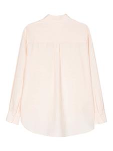 Closed patch-pocket twill shirt - Roze