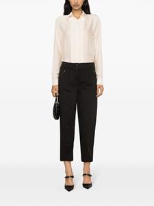 TOM FORD pleat-detail silk shirt - Beige