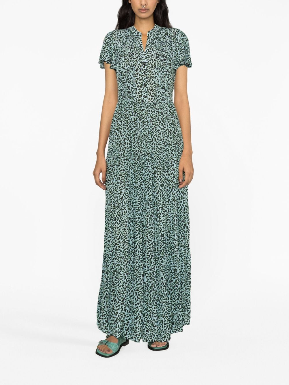 Karl Lagerfeld Maxi-jurk met luipaardprint - Blauw