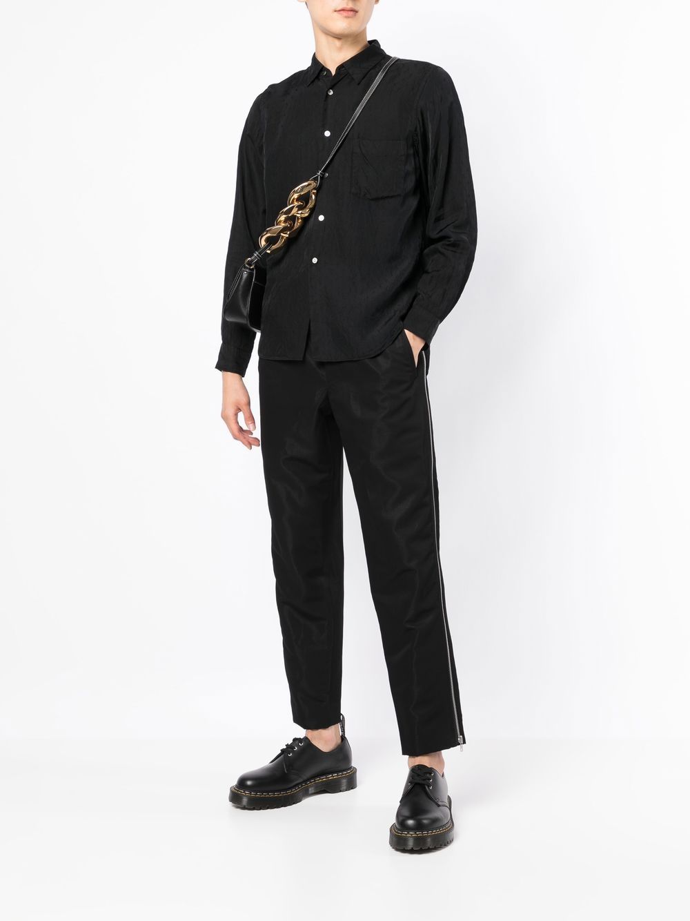 Black Comme Des Garçons Overhemd met paisley-print - Zwart