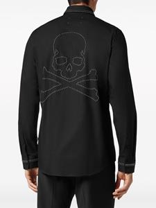 Philipp Plein Overhemd met logoplakkaat - Zwart