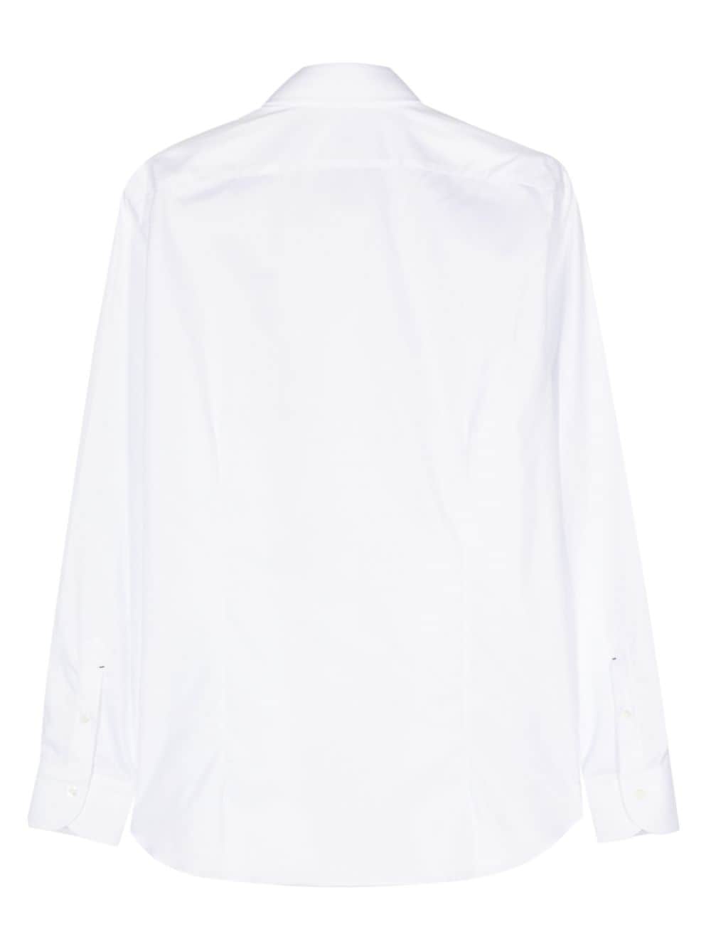 Mazzarelli long-sleeve cotton shirt - Wit