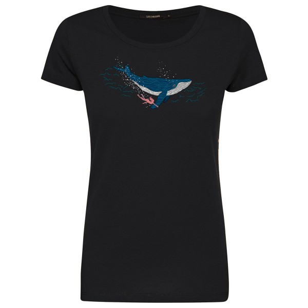GreenBomb  Women's Animal Whale Dive Loves - T-Shirts - T-shirt, zwart