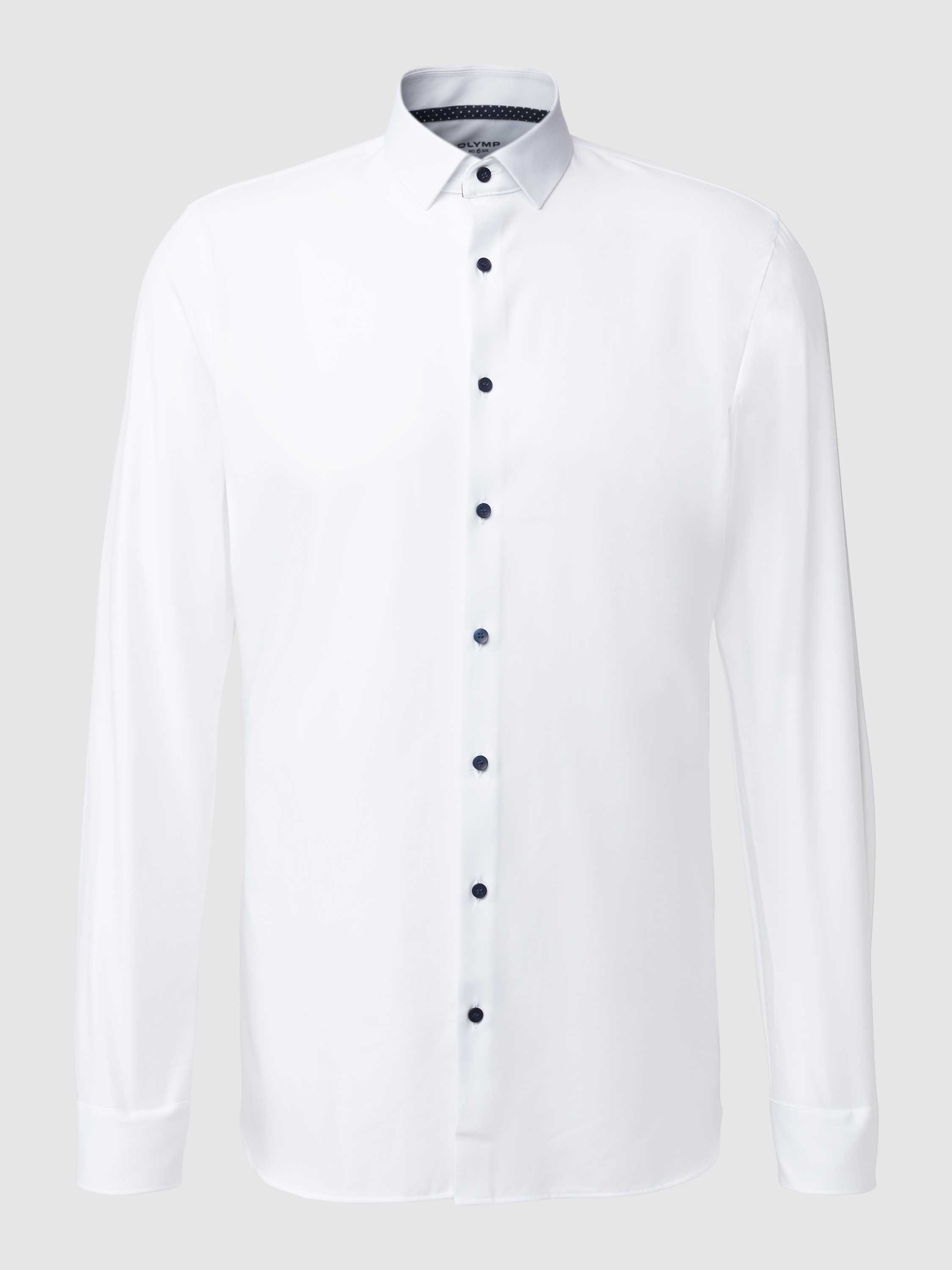 OLYMP No. Six Super slim zakelijk overhemd met new-kentkraag