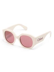 Chloé Eyewear Zonnebril met rond montuur - Beige