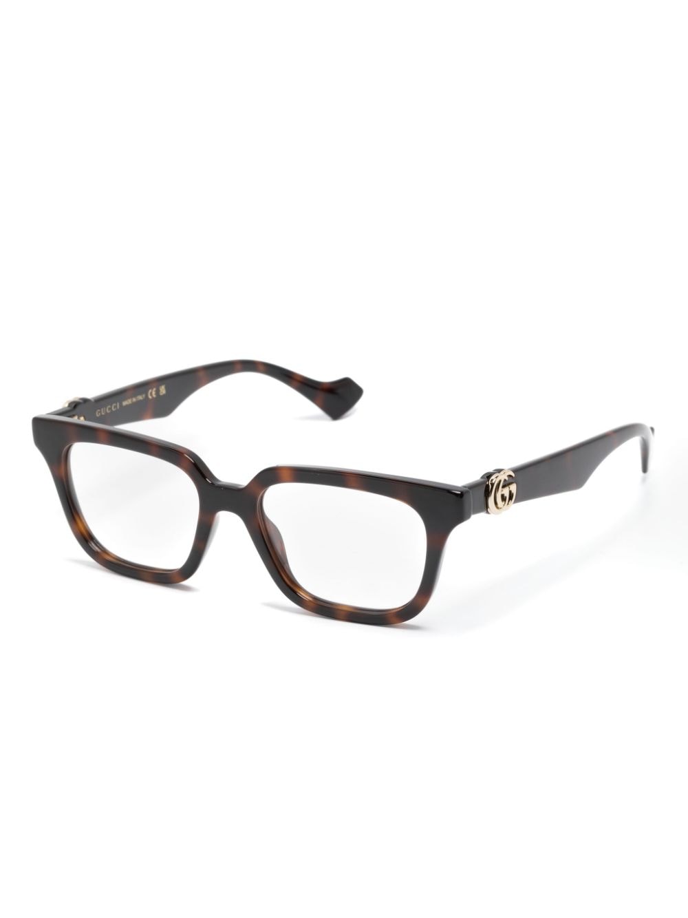 Gucci Eyewear Double-G bril met rechthoekig montuur - Bruin