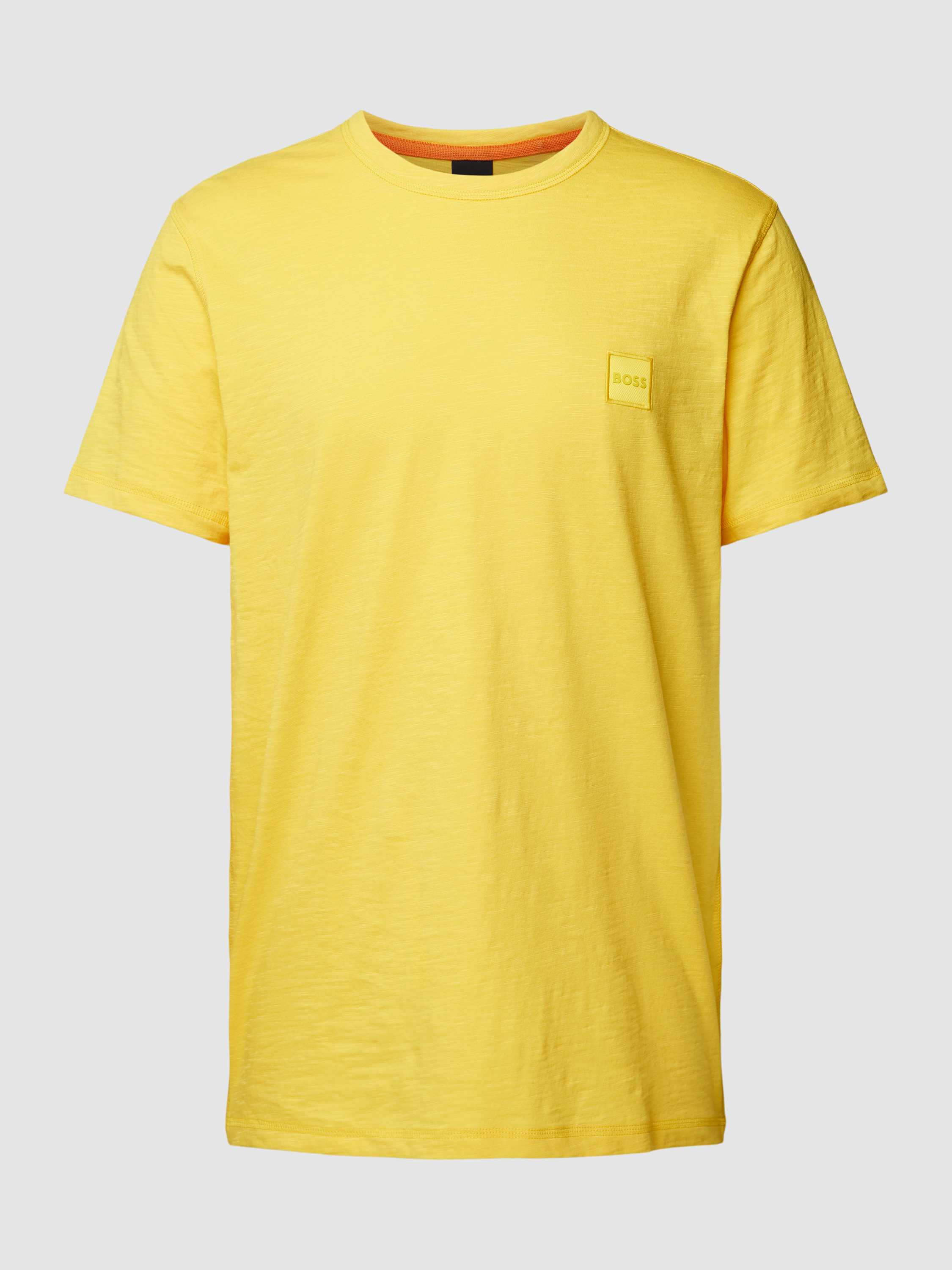 Boss Orange T-shirt in gemêleerde look, model 'TEGOOD'