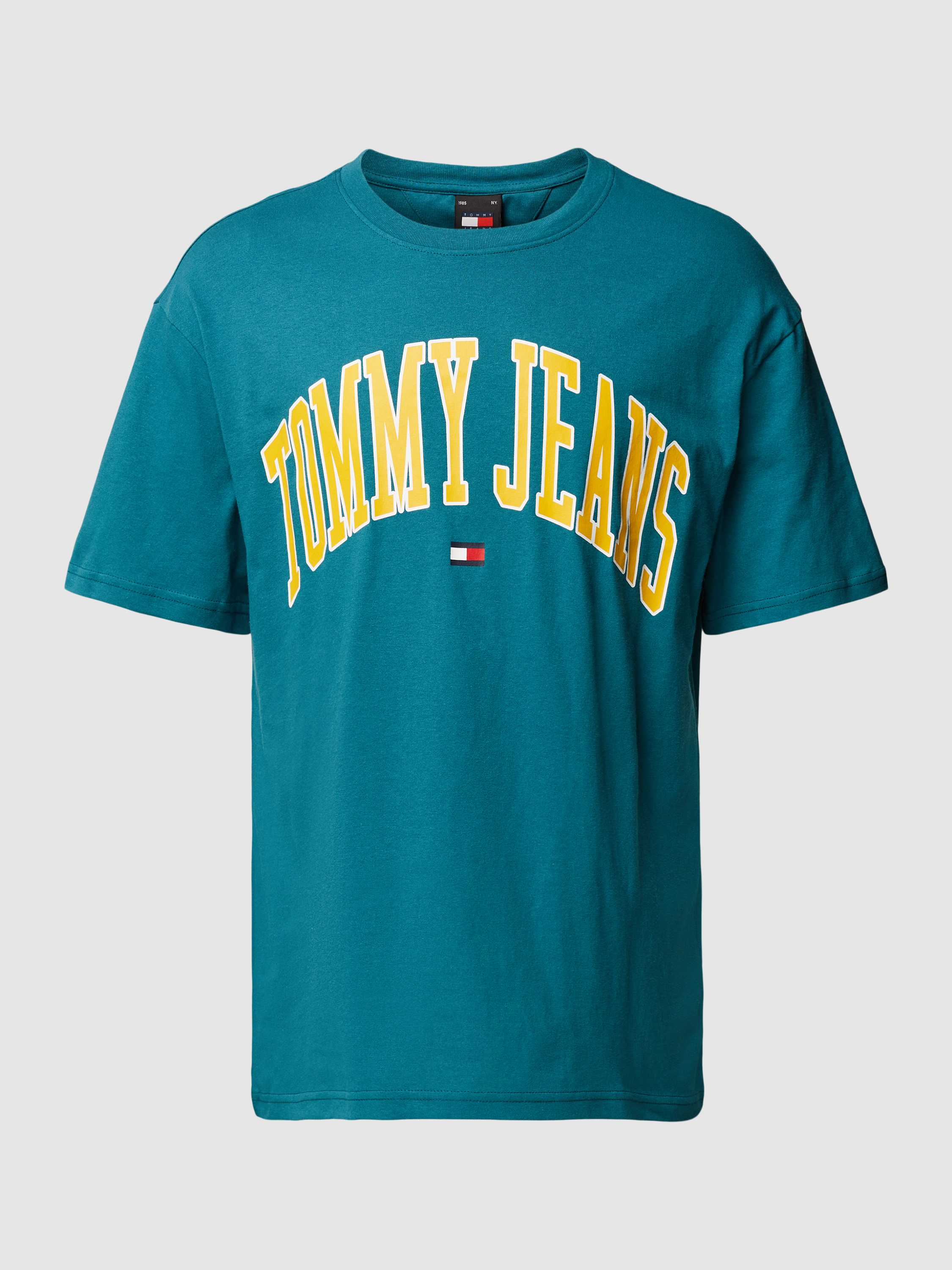 Tommy Jeans T-shirt met labelprint, model 'POPCOLOR'