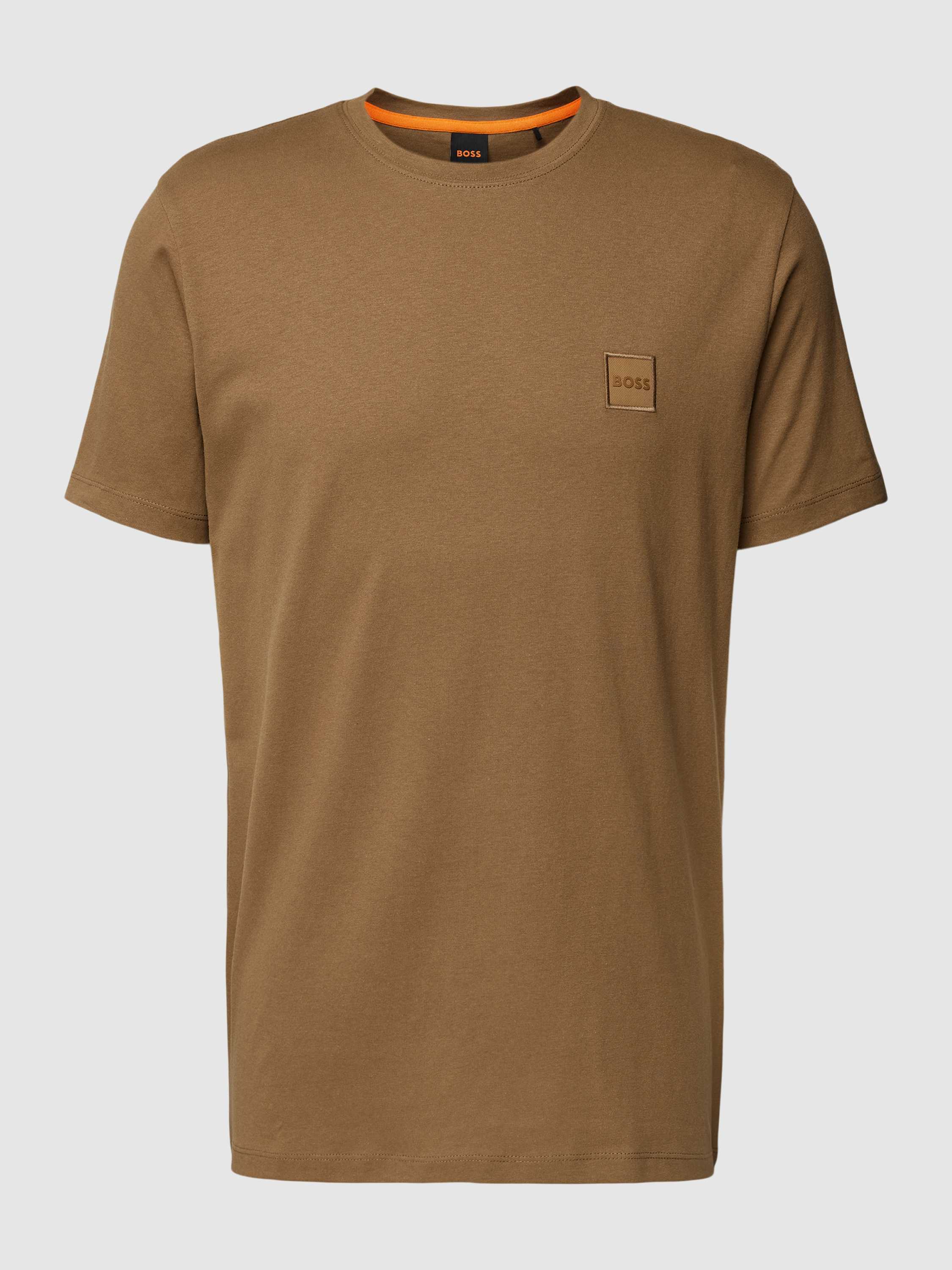 Boss Orange T-shirt met labelpatch, model 'Tales'