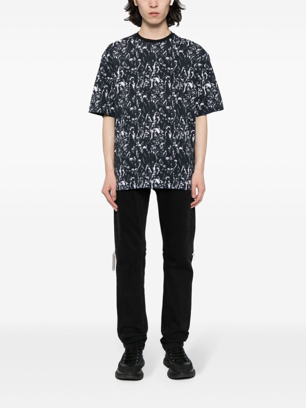 Karl Lagerfeld Paparazzi-print organic cotton T-shirt - Zwart