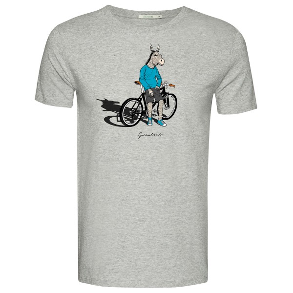 GreenBomb  Animal Donkey Bike Guide - T-Shirts - T-shirt, grijs