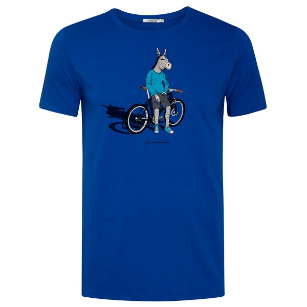 GreenBomb  Animal Donkey Bike Guide Cotton - T-Shirts - T-shirt, blauw