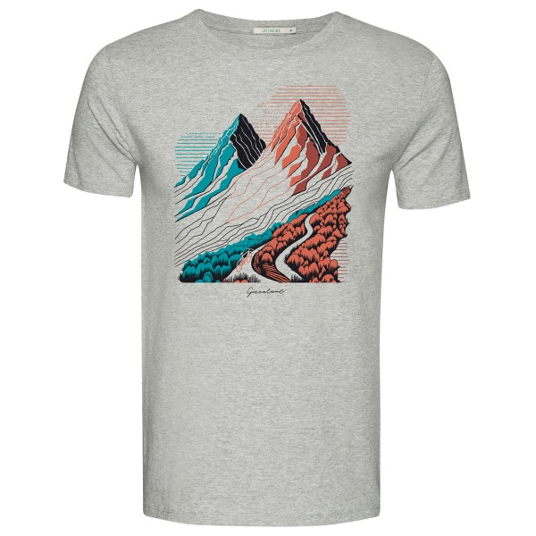 GreenBomb  Nature Twin Hills Guide - T-Shirts - T-shirt, grijs