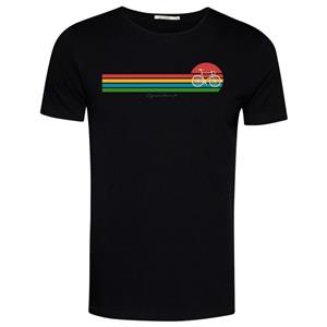 GreenBomb  Bike Sunset Stripes Spice - T-Shirts - T-shirt, zwart