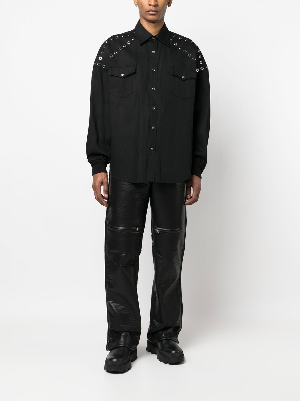 Alexander McQueen Denim overhemd - Zwart