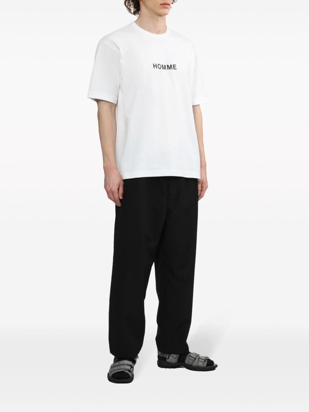 Comme des Garçons Homme logo-print cotton T-shirt - Wit