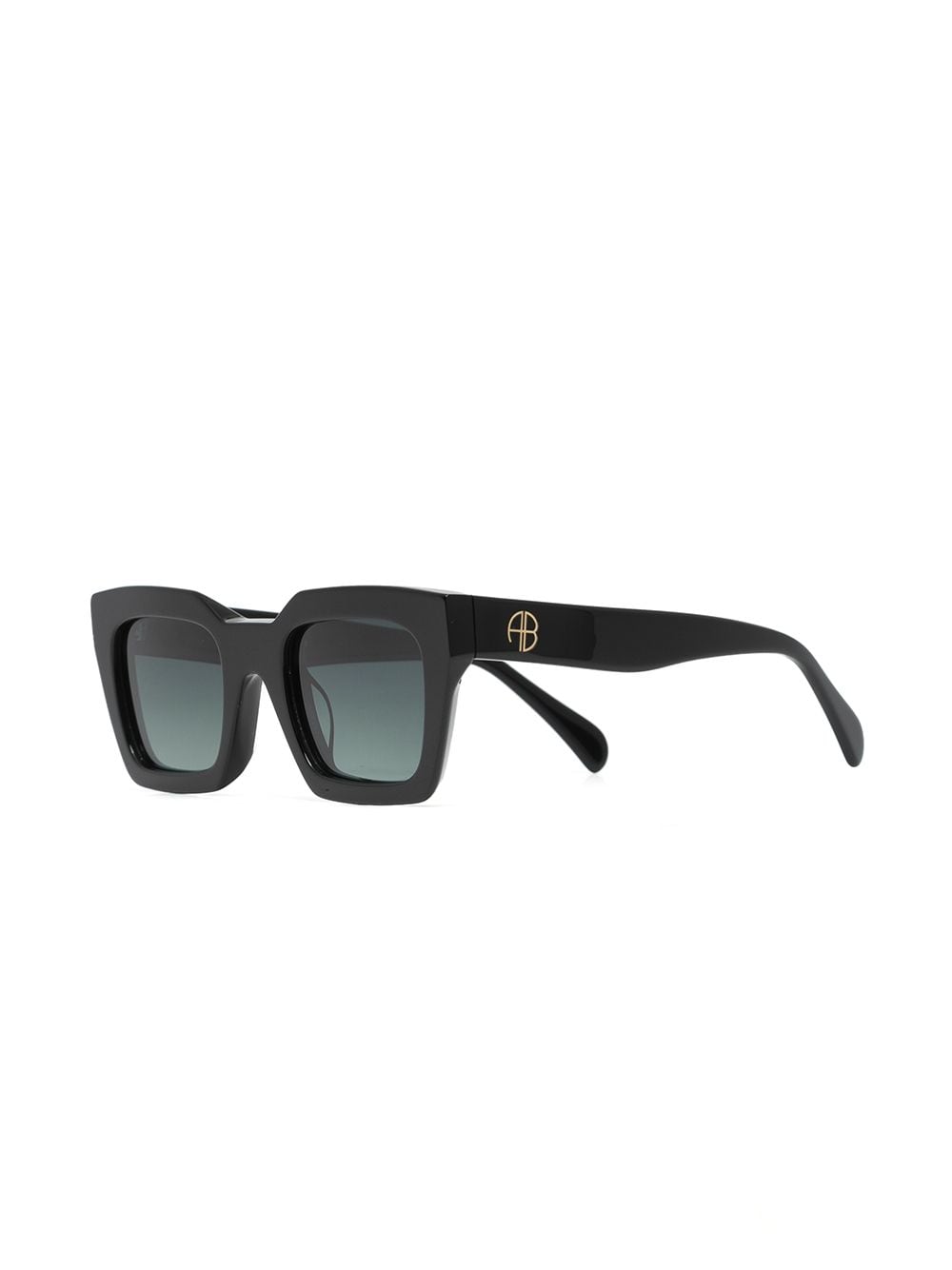 ANINE BING Indio zonnebril met vierkant montuur - Zwart