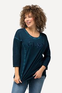 Ulla Popken Longshirt T-Shirt A-Line V-Ausschnitt Halbarm