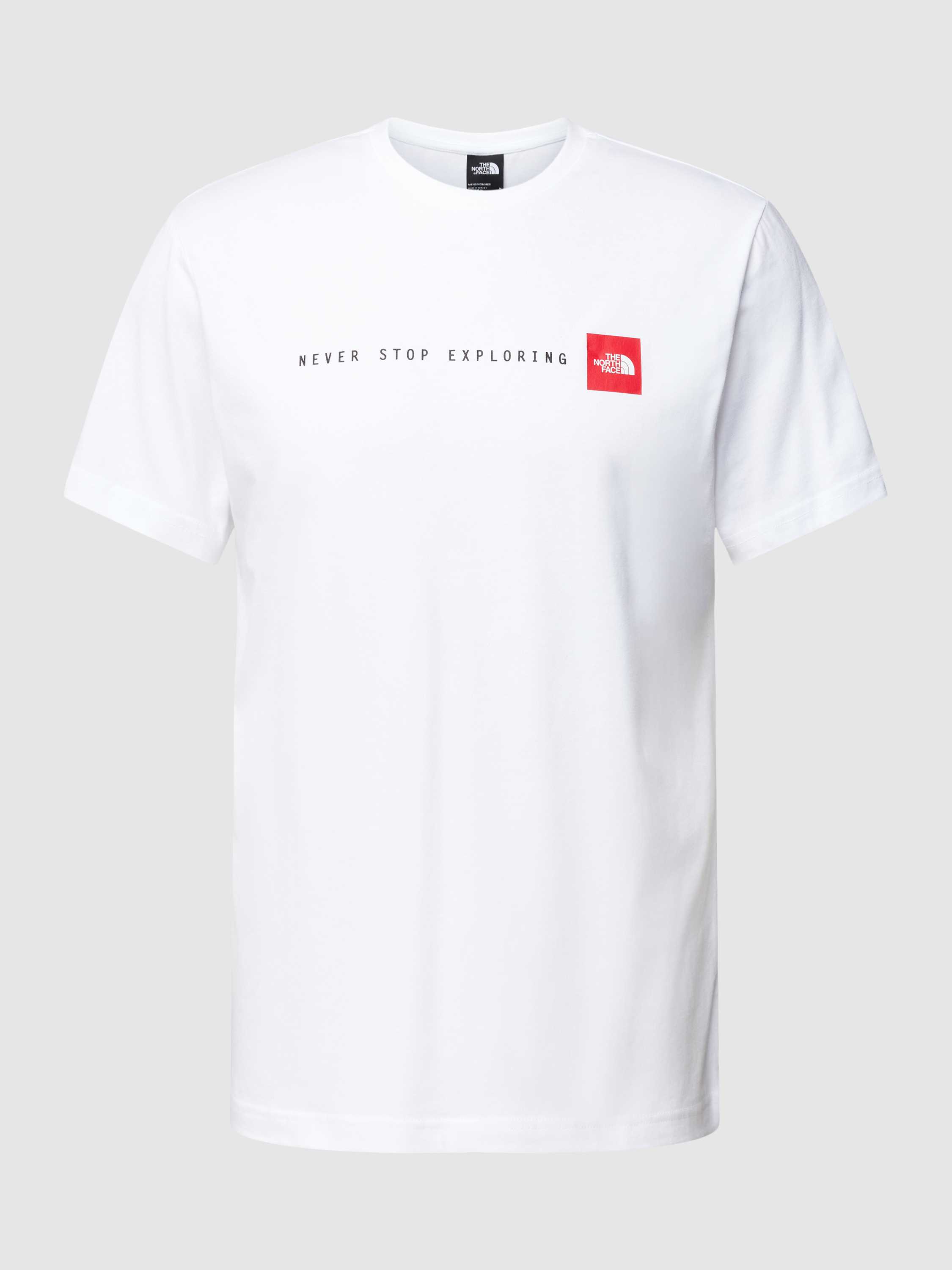 The North Face T-shirt met labelprint, model 'NEVER STOP EXPLORIN'