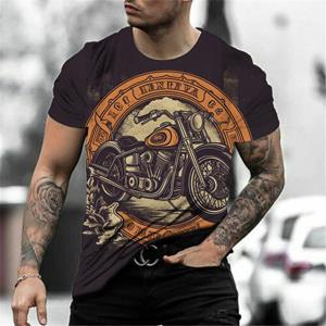 Transmission of love Vintage Motorbike 3D Afdrukken Grafische T-shirts voor Mannen Tops Oversized Klassieke Korte Mouwen Tee Casual Streetwear Herenkleding