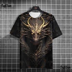 ETST WENDY Dragon T-shirt For Men 3D Printed T Shirt Animal Pattern Short-sleeved Oversized Streetwear Tees Summer Casual Men's Tops