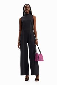 Desigual Culotte jumpsuit met sierstiksels - BLACK