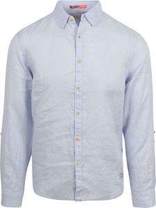 Scotch and Soda Leinen Hemd Hellblau