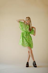 Ivana Helsinki Raakel caftan dress 34 salamamaa green