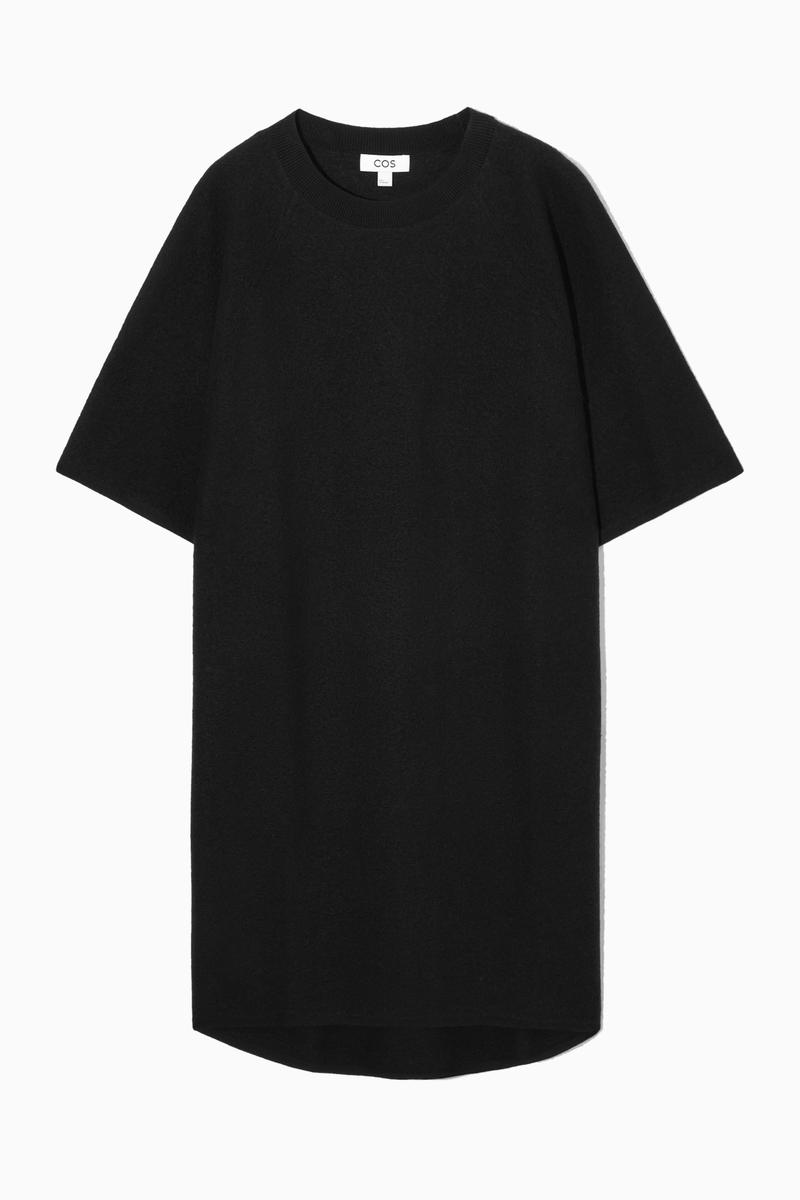 COS T-Shirt-Kleid Aus Wolle Mit Oversized-Passform