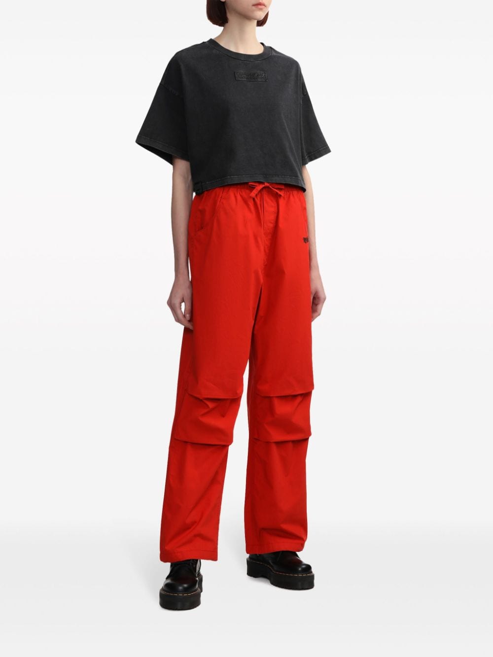 Izzue pleated cotton trousers - Rood