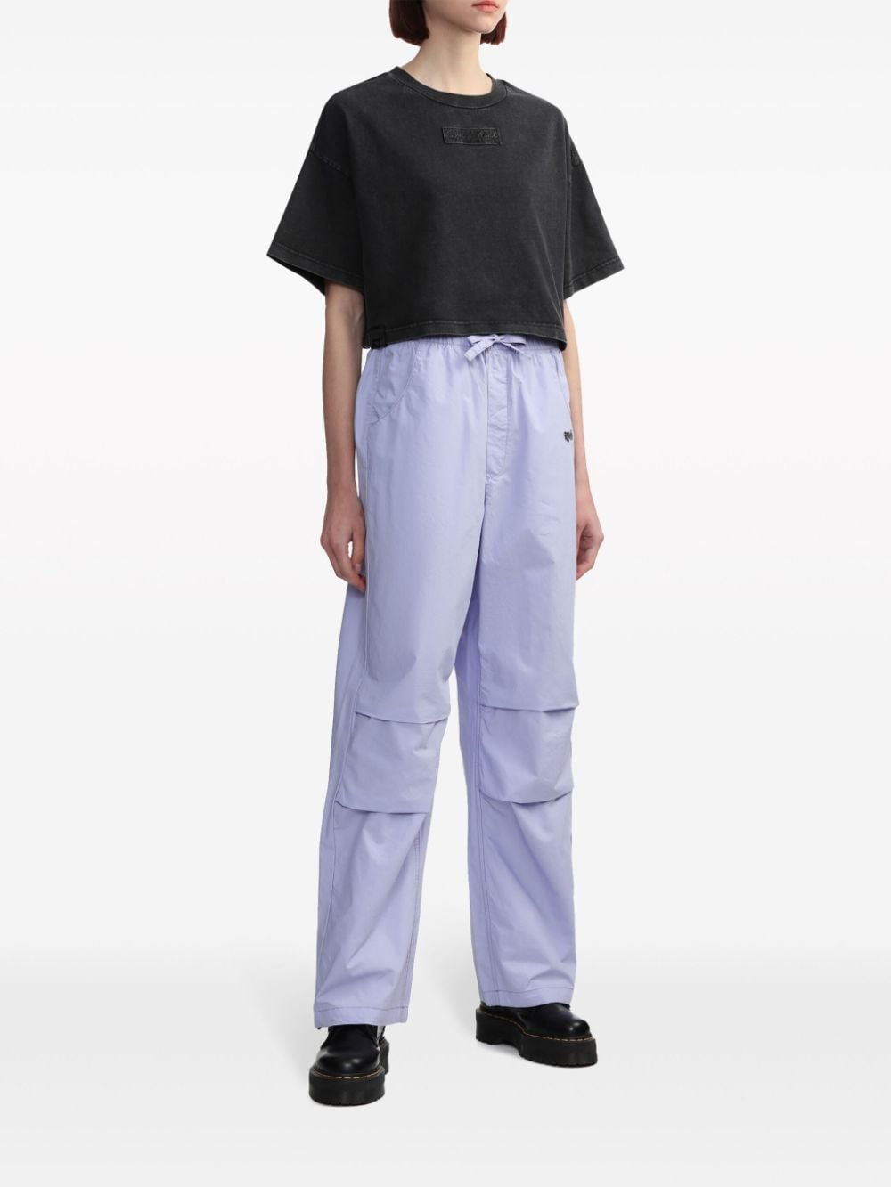 Izzue pleated cotton trousers - Paars