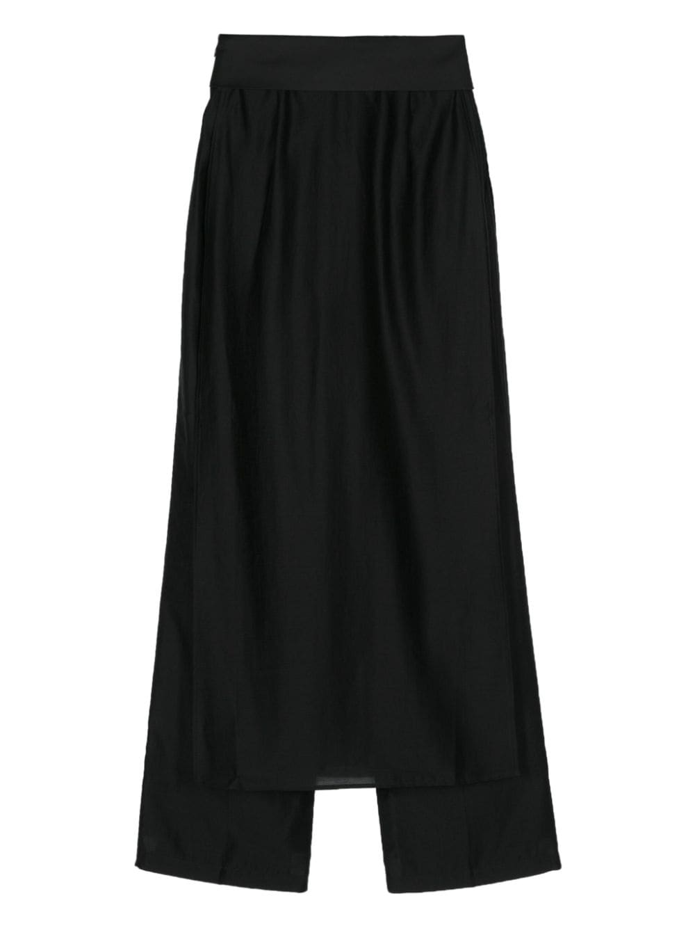 GIA STUDIOS layered sheer straight trousers - Zwart