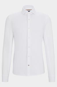 BOSS Hal Hemd Jersey Weiß