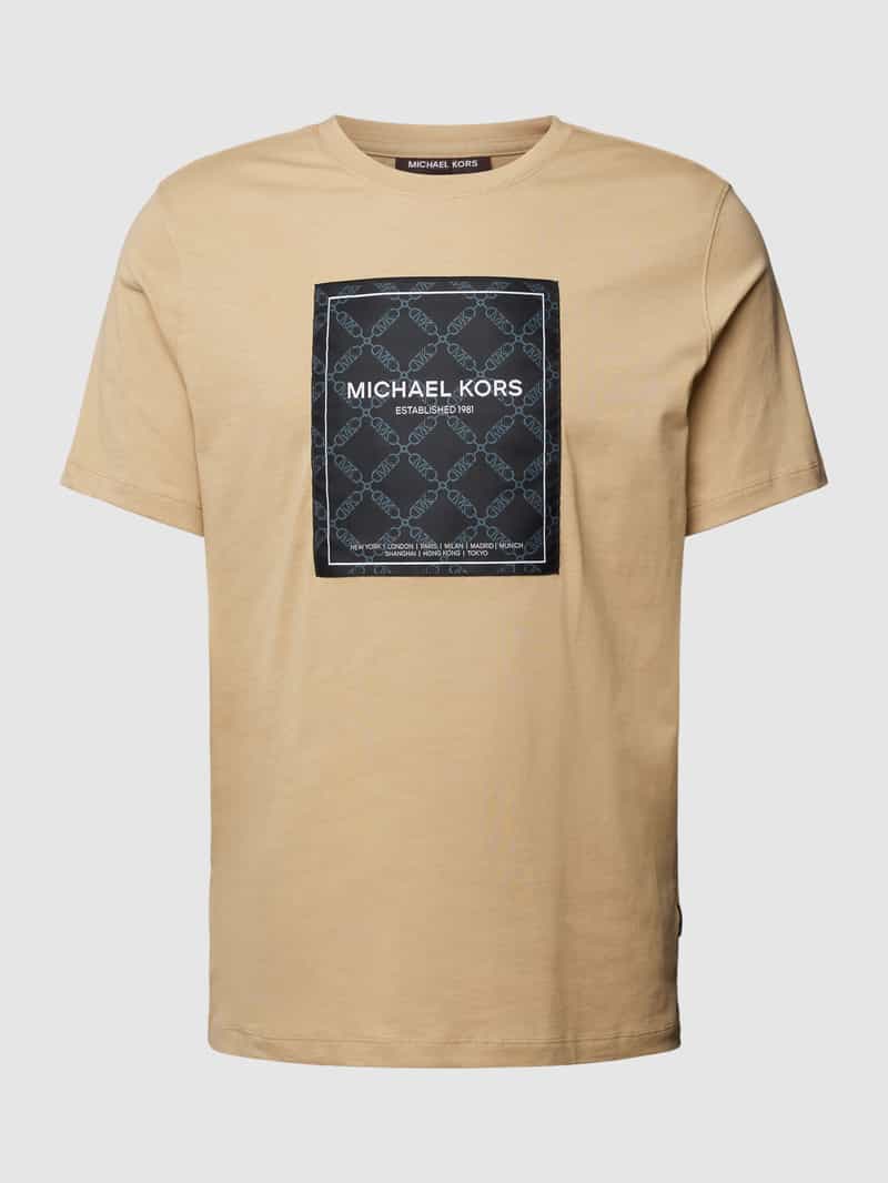 Michael Kors T-shirt met labelprint, model 'EMPIRE FLAGSHIP'
