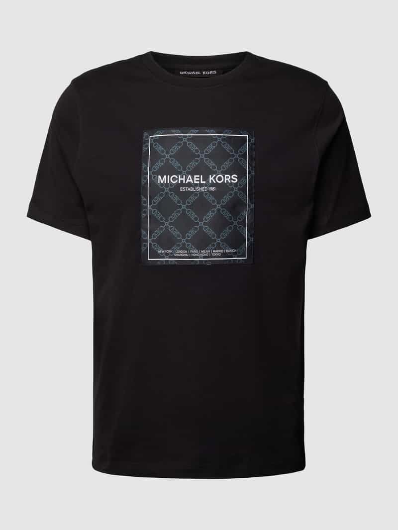 Michael Kors T-shirt met labelprint, model 'EMPIRE FLAGSHIP'