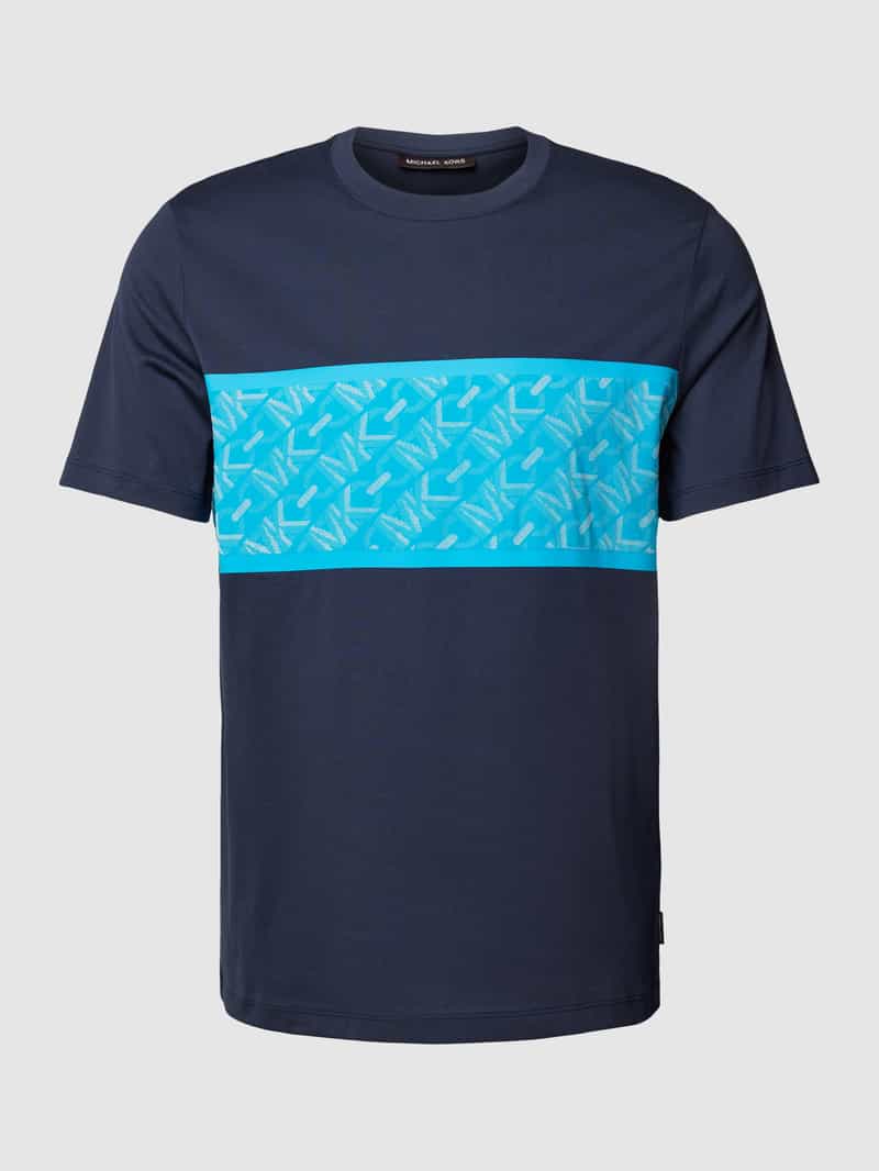 Michael Kors T-shirt met labelprint, model 'EMPIRE STRIPE'