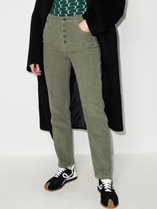 Reformation Cynthia straight ribfluwelen broek - Groen