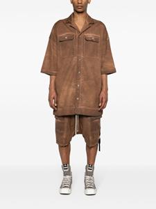 Rick Owens DRKSHDW Overhemd met wax-effect - Bruin