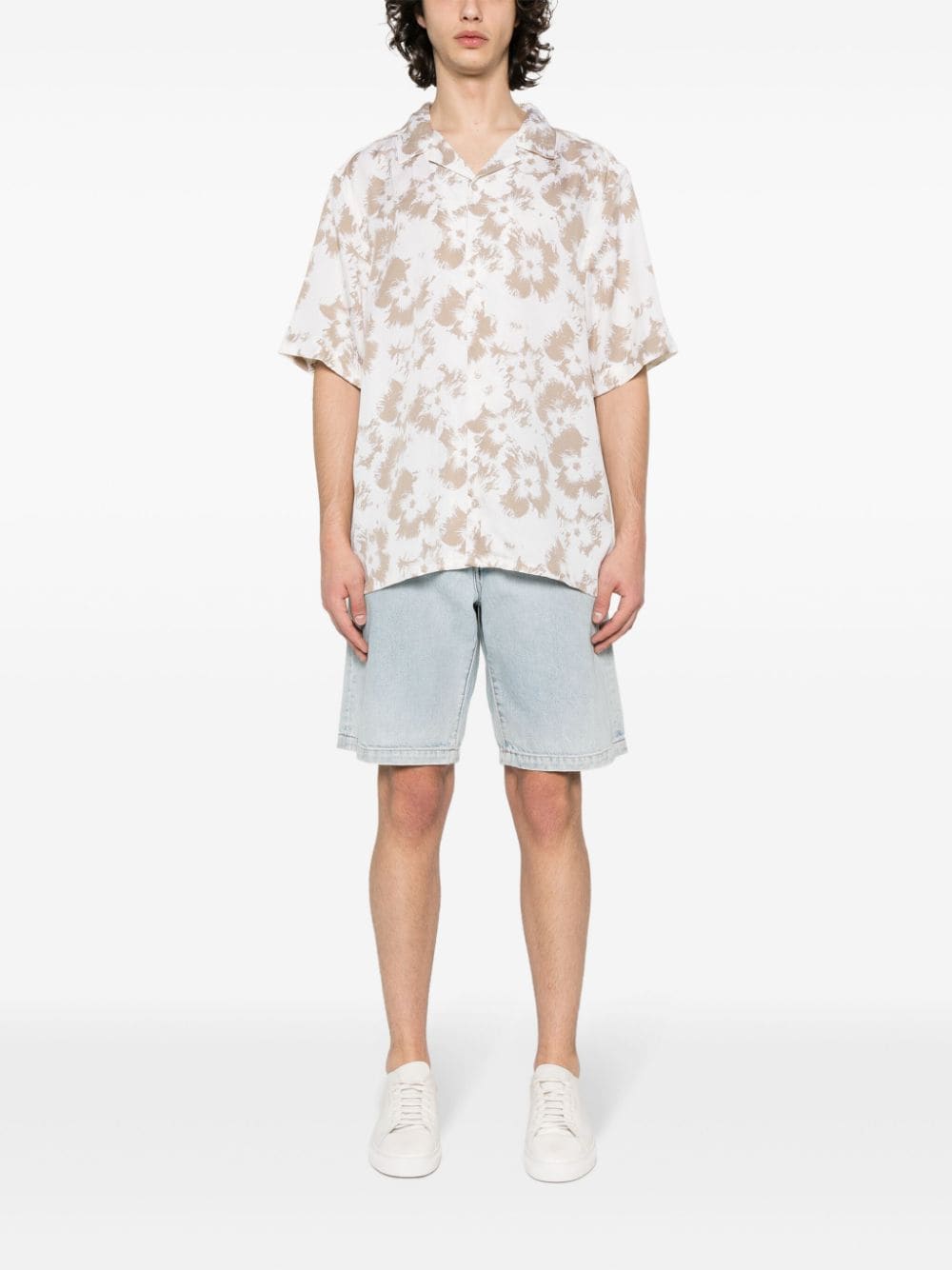 Calvin Klein Overhemd met bloemenprint - Beige