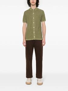 ASPESI patterned-jacquard linen shirt - Groen