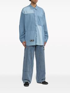 Izzue Katoenen overhemd met patchwork - Blauw